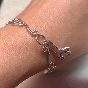 ✨ Handmade Roller Skate Bracelet & Earring Set ✨